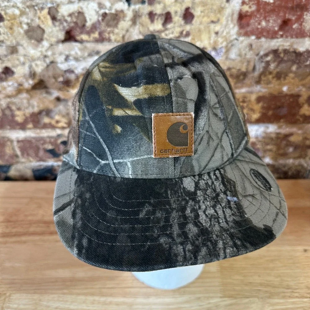 Carhartt Youth boys Canvas Outdoor logo Camo Hat OS A152 CMO